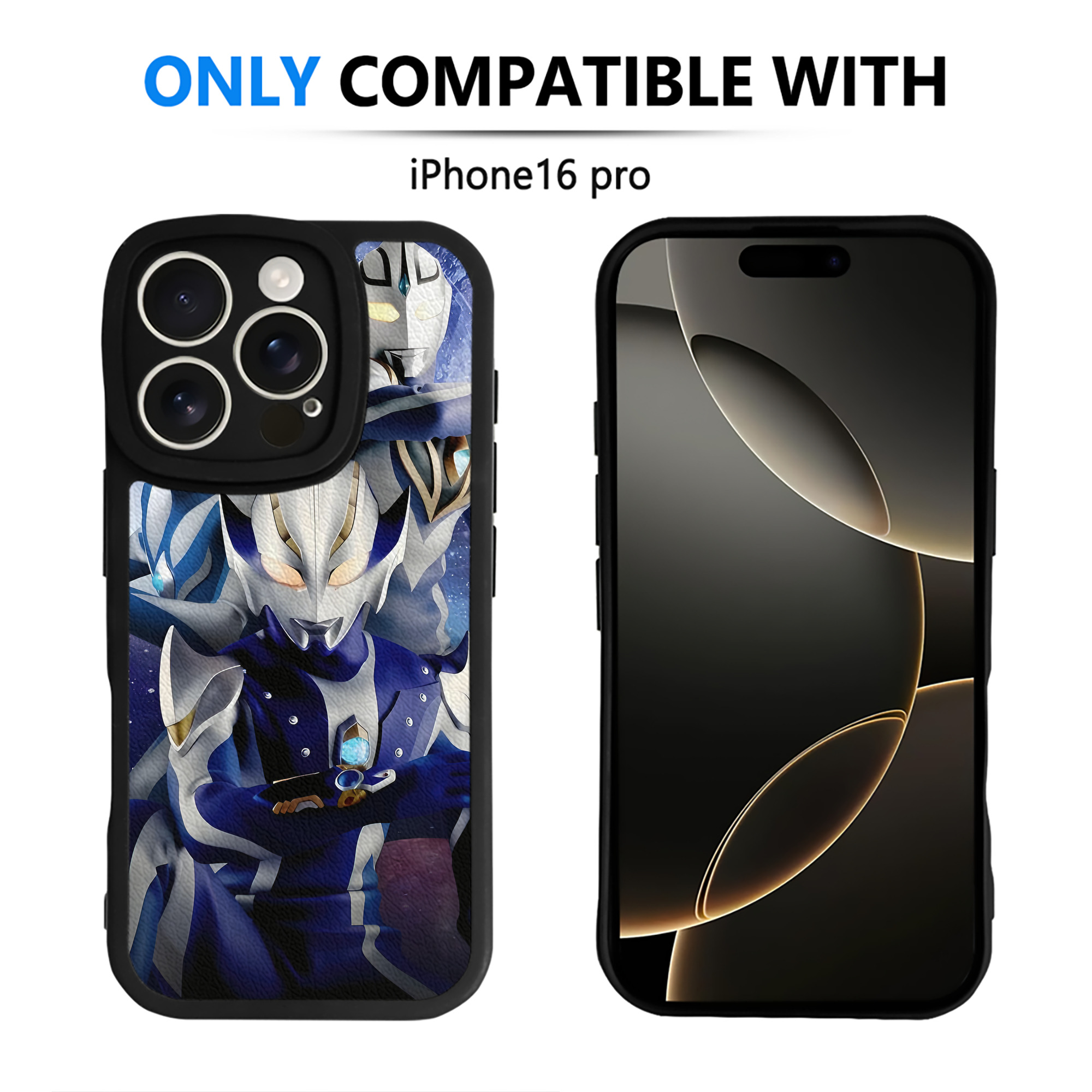 （画像用） ウルトラマン Ultraman 【iPhone 16シリーズ対応】シリコンスマホケース（レザー調） 材質：シリコン